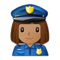 👮🏽‍♀️ Emoji Agente De Policía Mujer: Tono De Piel Medio en Samsung One UI 2.5.