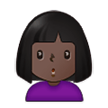 🙎🏿‍♀️ Emoji Mulher Fazendo Bico: Pele Escura na Samsung One UI 2.5.