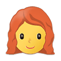 Émoji 👩‍🦰 Femme : Cheveux Roux sur Samsung One UI 2.5.