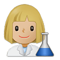 Émoji 👩🏼‍🔬 Scientifique Femme : Peau Moyennement Claire sur Samsung One UI 2.5.