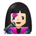 Emoji 👩🏻‍🎤 Cantante Donna: Carnagione Chiara su Samsung One UI 2.5.