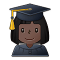 👩🏿‍🎓 Emoji Estudiante Mujer: Tono De Piel Oscuro en Samsung One UI 2.5.