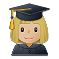 👩🏼‍🎓 Emoji Estudiante Mujer: Tono De Piel Claro Medio en Samsung One UI 2.5.