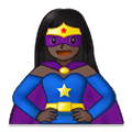 🦸🏿‍♀️ Emoji Superheroína: Tono De Piel Oscuro en Samsung One UI 2.5.