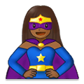 🦸🏾‍♀️ Emoji Super-heroína: Pele Morena Escura na Samsung One UI 2.5.