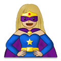 Émoji 🦸🏼‍♀️ Super-héroïne : Peau Moyennement Claire sur Samsung One UI 2.5.