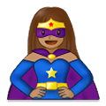 🦸🏽‍♀️ Emoji Superheroína: Tono De Piel Medio en Samsung One UI 2.5.