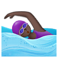 🏊🏿‍♀️ Emoji Mujer Nadando: Tono De Piel Oscuro en Samsung One UI 2.5.