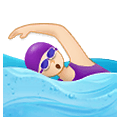 🏊🏻‍♀️ Emoji Mulher Nadando: Pele Clara na Samsung One UI 2.5.
