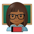 👩🏾‍🏫 Emoji Profesora: Tono De Piel Oscuro Medio en Samsung One UI 2.5.