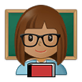 Emoji 👩🏽‍🏫 Professoressa: Carnagione Olivastra su Samsung One UI 2.5.