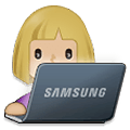 👩🏼‍💻 Emoji Tecnóloga: Pele Morena Clara na Samsung One UI 2.5.