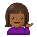 💁🏾‍♀️ Emoji Mulher Com A Palma Virada Para Cima: Pele Morena Escura na Samsung One UI 2.5.