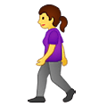 🚶‍♀️ Emoji Mulher Andando na Samsung One UI 2.5.