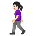 🚶🏻‍♀️ Emoji Mujer Caminando: Tono De Piel Claro en Samsung One UI 2.5.