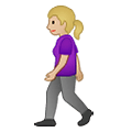 Émoji 🚶🏼‍♀️ Femme Qui Marche : Peau Moyennement Claire sur Samsung One UI 2.5.
