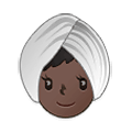 👳🏿‍♀️ Emoji Mujer Con Turbante: Tono De Piel Oscuro en Samsung One UI 2.5.