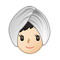 👳🏻‍♀️ Emoji Mujer Con Turbante: Tono De Piel Claro en Samsung One UI 2.5.