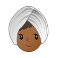 👳🏾‍♀️ Emoji Mujer Con Turbante: Tono De Piel Oscuro Medio en Samsung One UI 2.5.