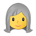 👩‍🦳 Emoji Frau: weißes Haar Samsung One UI 2.5.