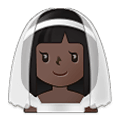👰🏿‍♀️ Emoji Mujer Con Velo: Tono De Piel Oscuro en Samsung One UI 2.5.