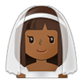 👰🏾‍♀️ Emoji Frau in einem Schleier: mitteldunkle Hautfarbe Samsung One UI 2.5.