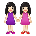 Émoji 👭🏻 Deux Femmes Se Tenant La Main : Peau Claire sur Samsung One UI 2.5.