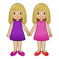Émoji 👭🏼 Deux Femmes Se Tenant La Main : Peau Moyennement Claire sur Samsung One UI 2.5.