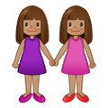 Émoji 👭🏽 Deux Femmes Se Tenant La Main : Peau Légèrement Mate sur Samsung One UI 2.5.