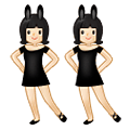 👯🏻‍♀️ Emoji Mujeres Con Orejas De Conejo, Tono De Piel Claro en Samsung One UI 2.5.