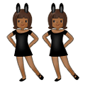 👯🏾‍♀️ Emoji Mujeres Con Orejas De Conejo, Tono De Piel Oscuro Medio en Samsung One UI 2.5.
