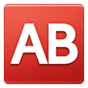 🆎 Emoji Großbuchstaben AB in rotem Quadrat Samsung One UI 3.1.1.