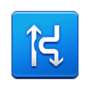 Emoji ⛕ Senso unico alternativo a sinistra su Samsung One UI 3.1.1.