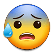 😰 Emoji besorgtes Gesicht mit Schweißtropfen Samsung One UI 3.1.1.