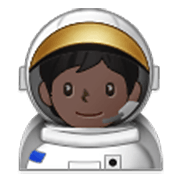 🧑🏿‍🚀 Emoji Astronaut(in): dunkle Hautfarbe Samsung One UI 3.1.1.