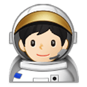 🧑🏻‍🚀 Emoji Astronauta: Tono De Piel Claro en Samsung One UI 3.1.1.