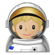 🧑🏼‍🚀 Emoji Astronauta: Tono De Piel Claro Medio en Samsung One UI 3.1.1.