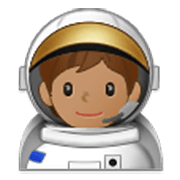 Émoji 🧑🏽‍🚀 Astronaute : Peau Légèrement Mate sur Samsung One UI 3.1.1.