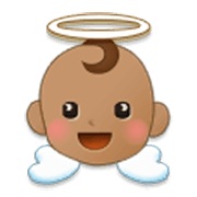 👼🏽 Emoji Bebê Anjo: Pele Morena na Samsung One UI 3.1.1.