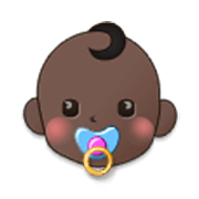 👶🏿 Emoji Bebé: Tono De Piel Oscuro en Samsung One UI 3.1.1.