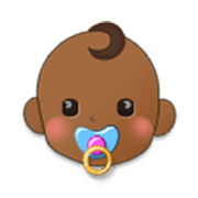 👶🏾 Emoji Bebê: Pele Morena Escura na Samsung One UI 3.1.1.