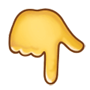 👇 Emoji Dorso De Mano Con índice Hacia Abajo en Samsung One UI 3.1.1.