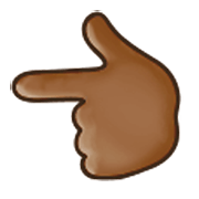 👈🏾 Emoji Dorso De Mano Con índice A La Izquierda: Tono De Piel Oscuro Medio en Samsung One UI 3.1.1.