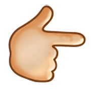 👉🏼 Emoji Dorso Da Mão Com Dedo Indicador Apontando Para A Direita: Pele Morena Clara na Samsung One UI 3.1.1.