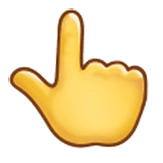 👆 Emoji Dorso Da Mão Com Dedo Indicador Apontando Para Cima na Samsung One UI 3.1.1.