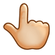 👆🏼 Emoji Dorso Da Mão Com Dedo Indicador Apontando Para Cima: Pele Morena Clara na Samsung One UI 3.1.1.