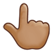 Emoji 👆🏽 Indice Alzato: Carnagione Olivastra su Samsung One UI 3.1.1.