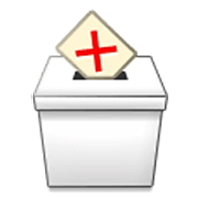 ☒ Emoji Urnas eleitorais com X na Samsung One UI 3.1.1.