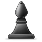 ♝ Emoji Bispo de xadrez preto na Samsung One UI 3.1.1.