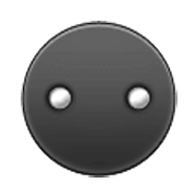 ⚉ Emoji Schwarzer Kreis mit zwei weißen Punkten Samsung One UI 3.1.1.